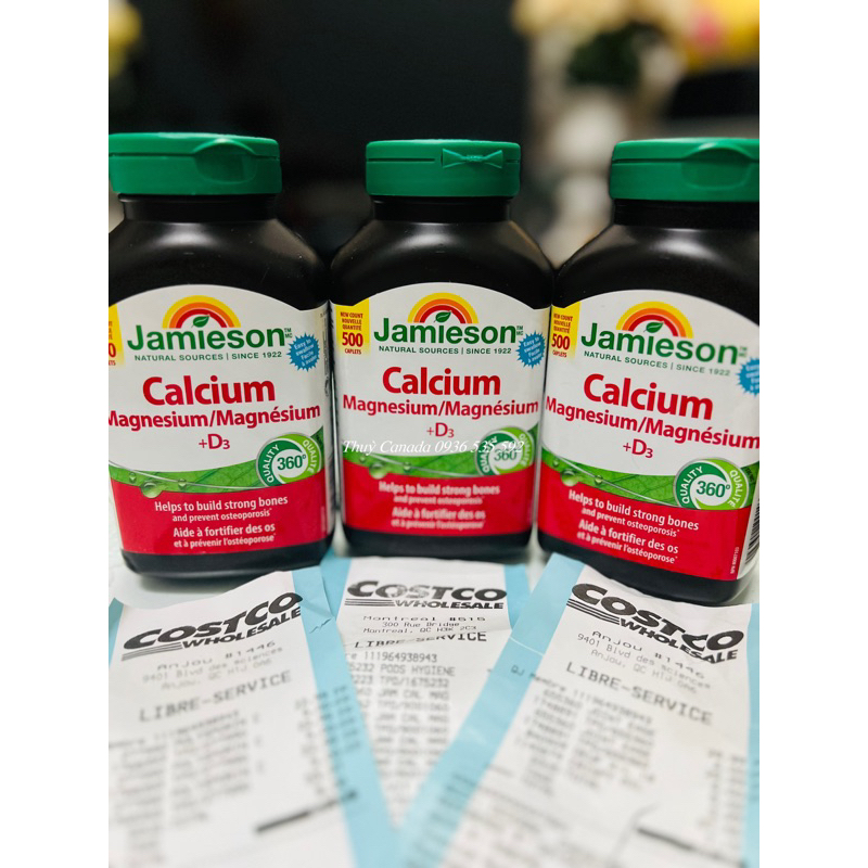 Viên uống Calcium Magnesium+D3 Jamieson 500 viên - Date 3/2026