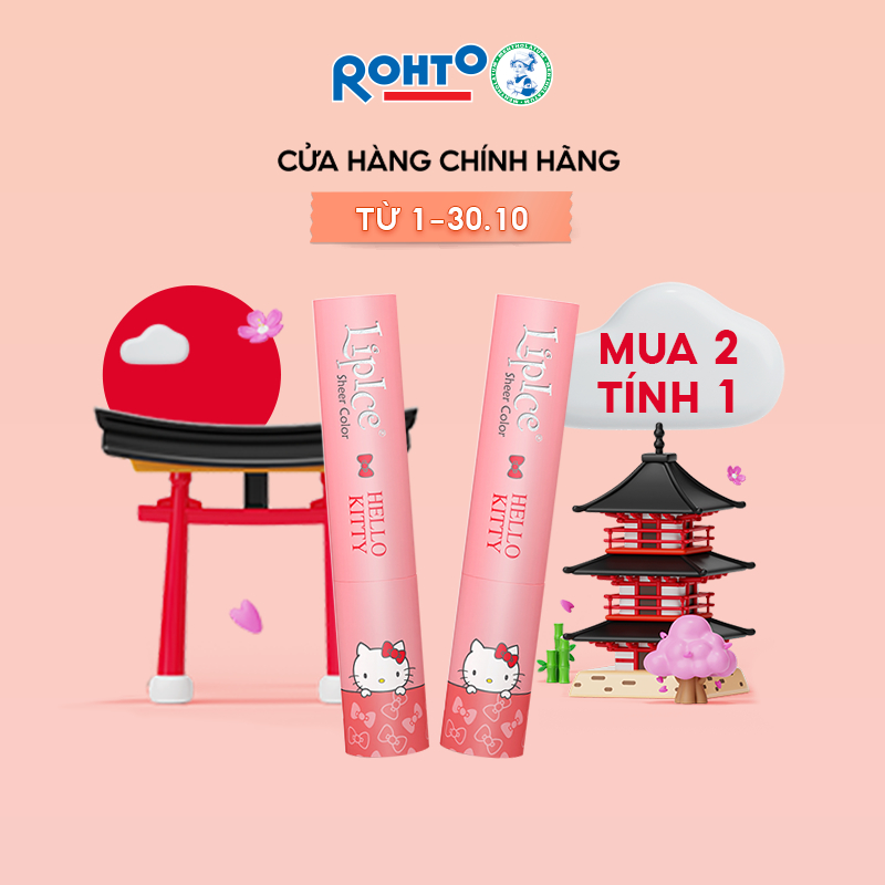 Son dưỡng hiệu chỉnh sắc môi tự nhiên LipIce Sheer Color x Hello Kitty 2.4g (Phiên bản giới hạn) + Tặng kèm móc khóa