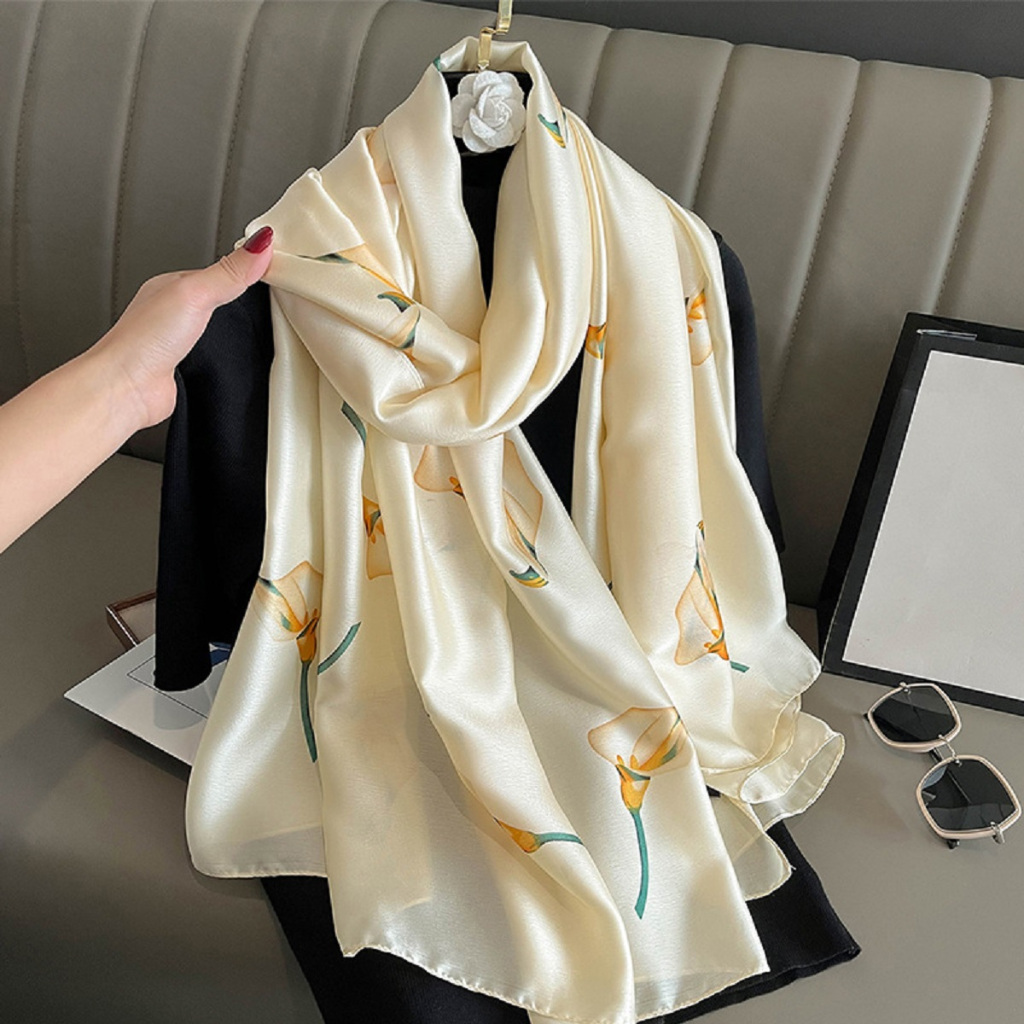Các mẫu khăn lụa choàng cổ khổ lớn 90*180cm, nhiều mẫu khăn đa sắc màu, khăn đi biển