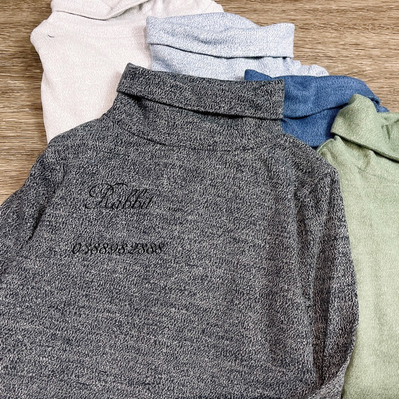 Áo cotton len cổ cao GJ