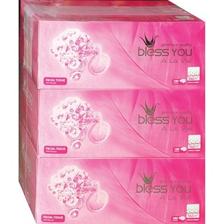 Có mã qr - hộp khăn giấy lụa bless you 2 lớp 180 tờ
