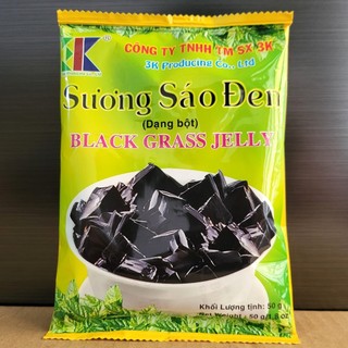 RC3K - gói ĐEN 50g - BỘT SƯƠNG SÁO ĐEN Black Grass Jelly Powder