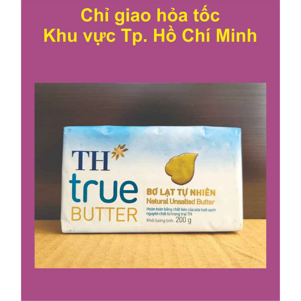 TH TRUE - khối 200g - BƠ LẠT TỰ NHIÊN / Natural Unsalted Butter