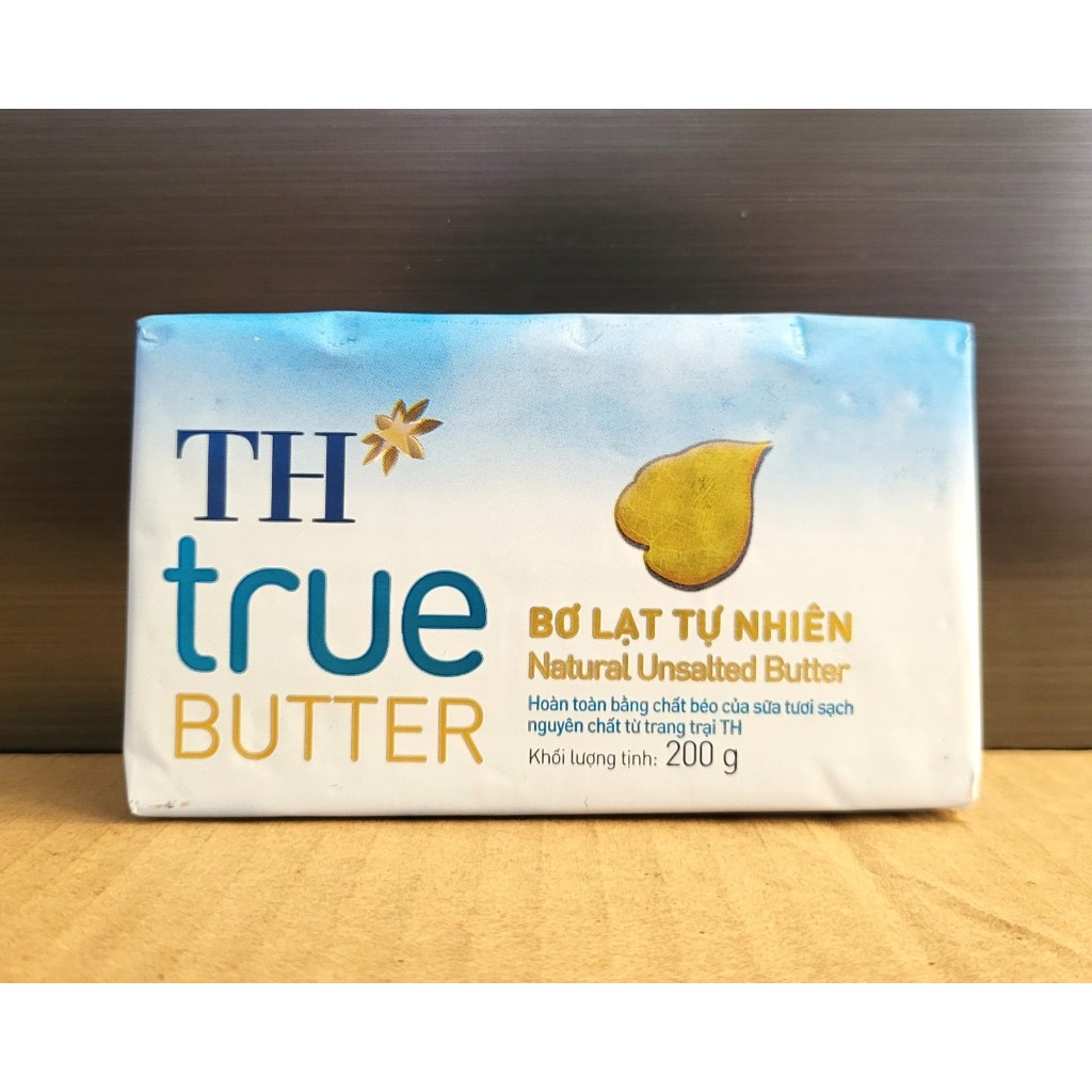 TH TRUE - khối 200g - BƠ LẠT TỰ NHIÊN / Natural Unsalted Butter