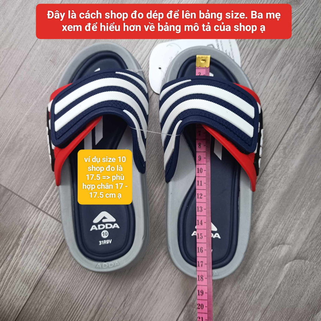 Dép thái lan bé trai, dép adda bé trai  họa tiết kẻ mới 31R9V đi Chống Trơn nhẹ năm 2023