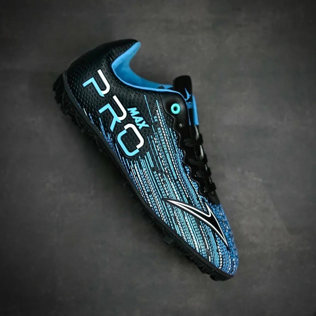 Giày Đá Bóng Đế TF Mira Pro Max Đen - Giày Phù Hợp Cho Sân Cỏ Nhân Tạo