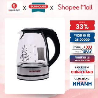 Ấm siêu tốc thủy tinh sunhouse shd1217