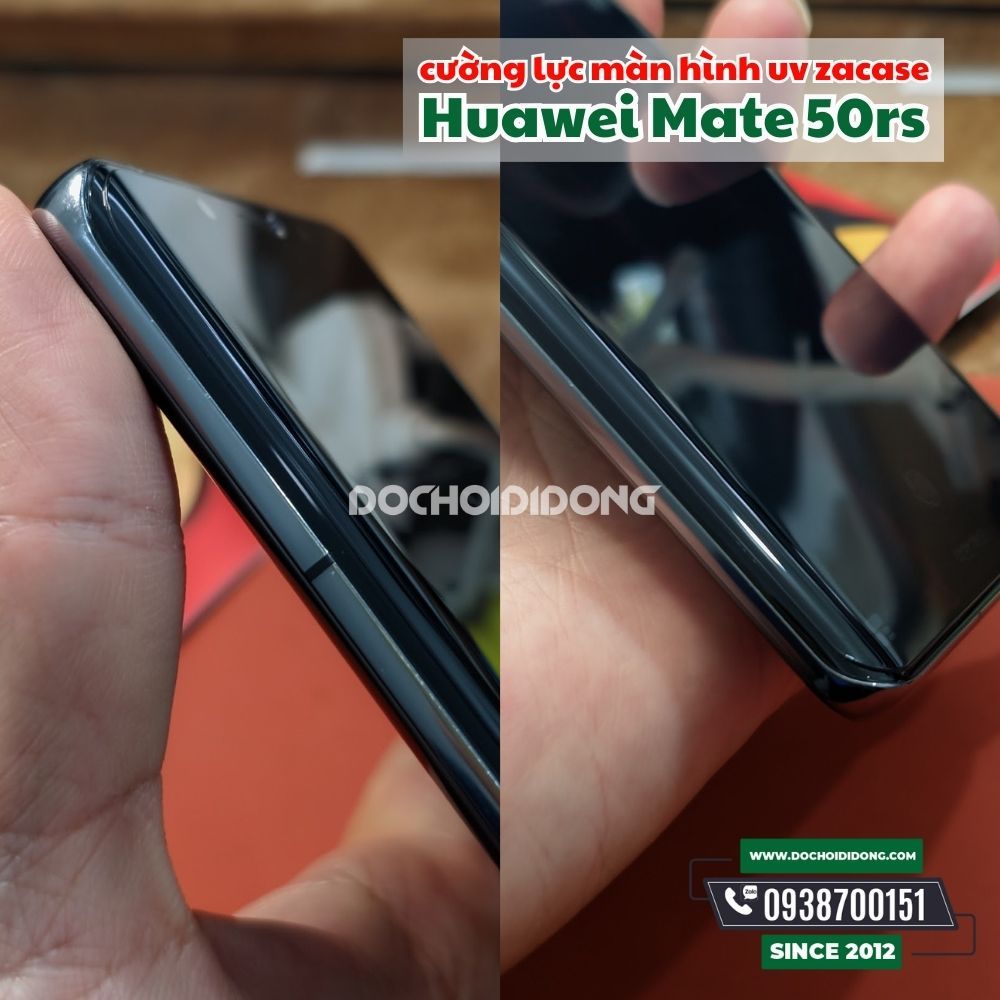 Miếng dán cường lực Huawei Mate 50 Pro 50rs Zacase keo UV cao cấp