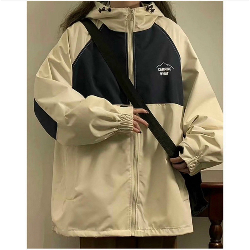 Áo khoác dù Camping What form rộng 2 lớp