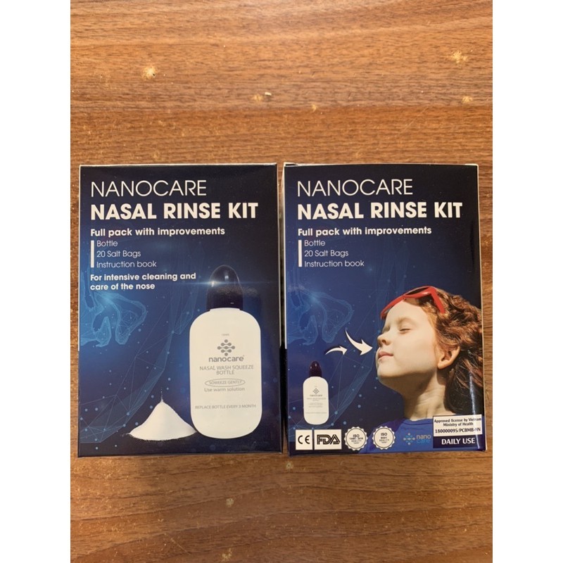 Bình rửa mũi người lớn và trẻ em Nanocare - Hàng chính hãng