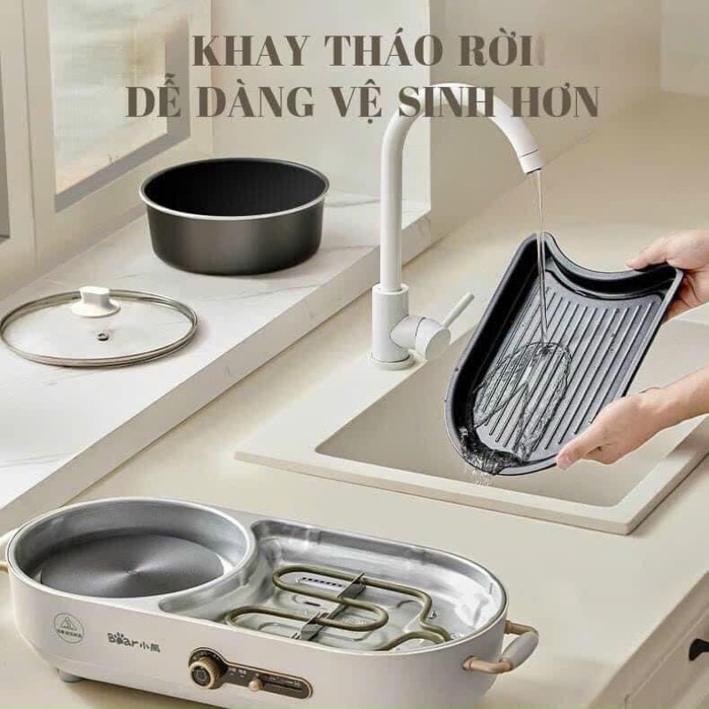 Bếp lẩu nướng Bear C15L1 2in1 cao cấp
