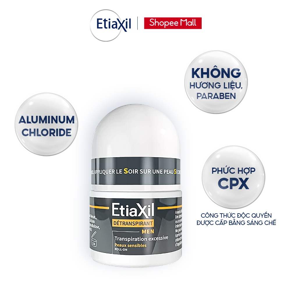 Lăn Khử Mùi Và Ngăn Mồ Hôi Chuyên Sâu ETIAXIL MEN 15ML