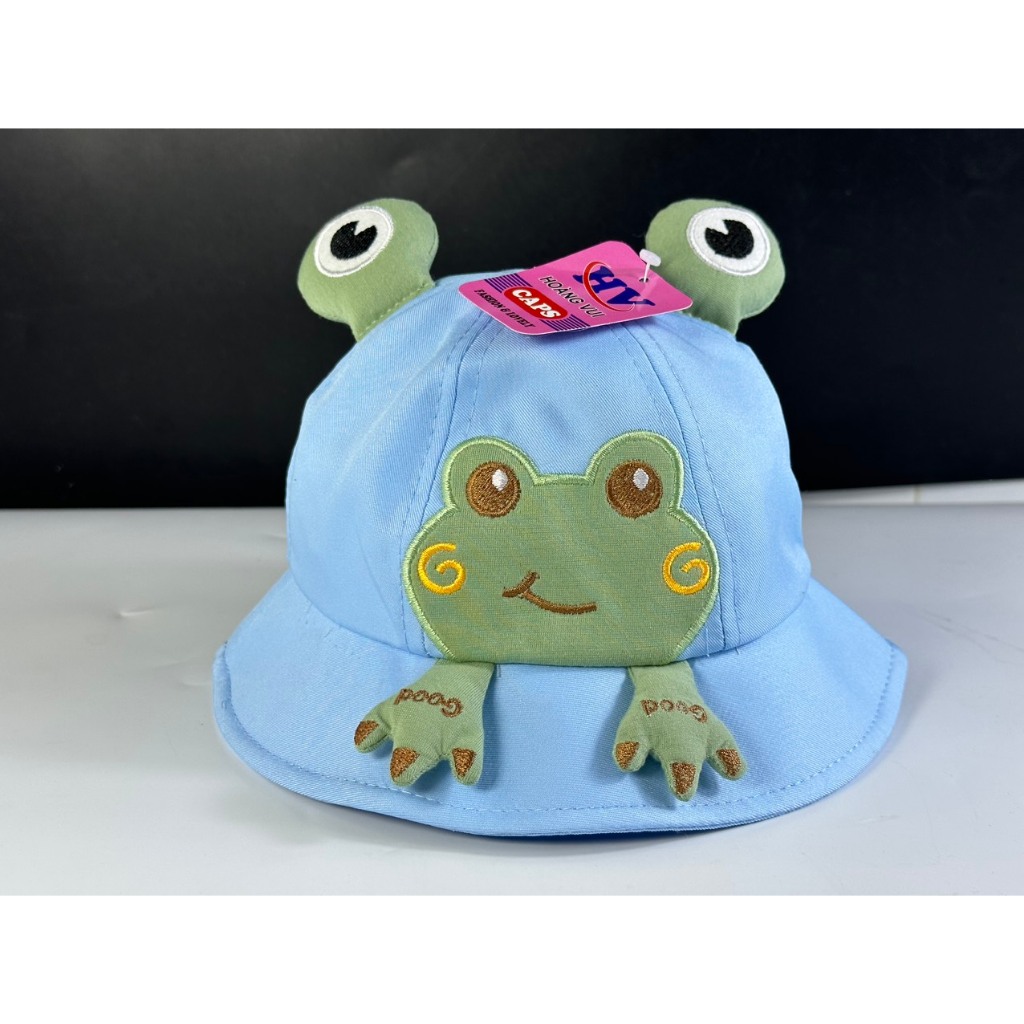 Mũ ếch trẻ em cute có dây dành cho bé 2 - 5 tuổi M188