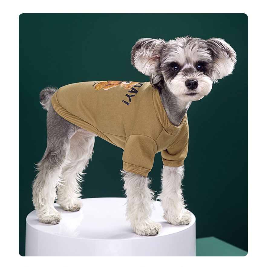 Áo cho chó mèo chất liệu vải nỉ nhung ấm áp,hình gấu Gooday dễ thương,phong cách Hàn Quốc