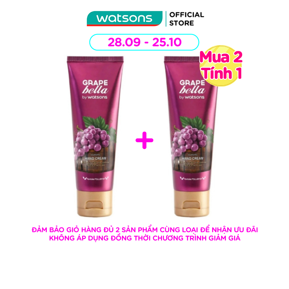 Kem Dưỡng Da Tay Grape Bella By Watsons Nourishing Hand Cream 60ml