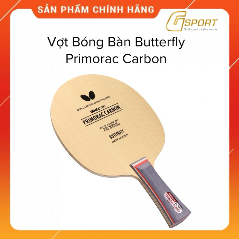 Cốt Vợt Bóng Bàn PRIMORAC CARBON- Hàng Chính Hãng Butterfly