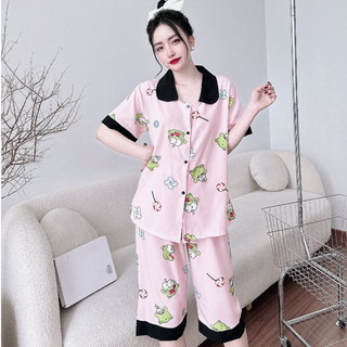 Đồ Bộ Lửng Lụa Cổ Sen Siêu Xinh Bigsize 50-100kg