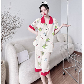 Đồ Bộ Lửng Lụa Cổ Sen Siêu Xinh Bigsize 50-100kg