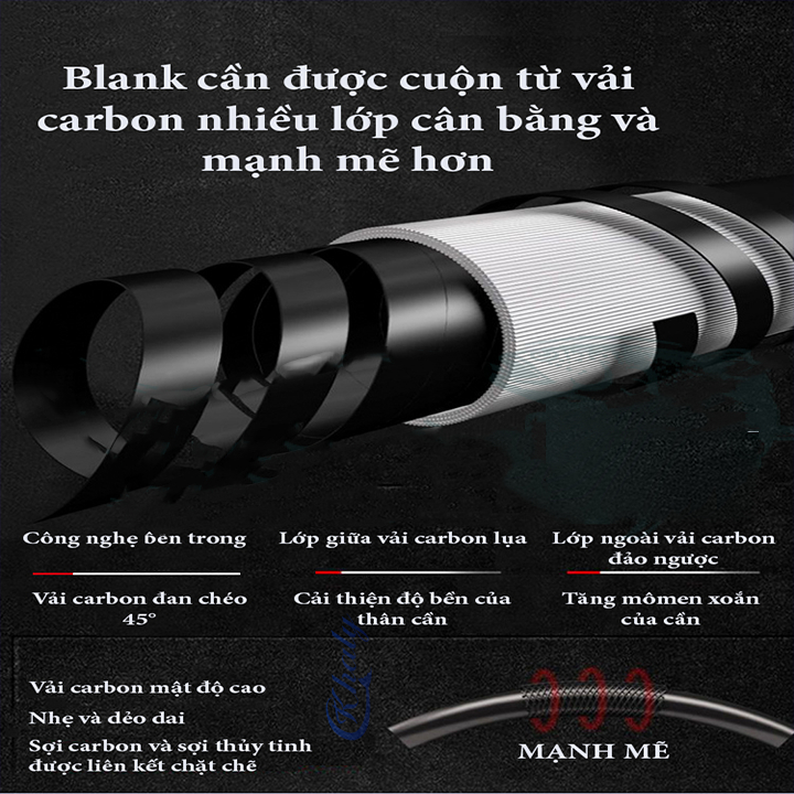 KhaLy Cần Câu Cá Tầm Xanh CHÍ TÔN THẾ HỆ 6 Độ Cứng 22h, Cần Câu Đơn Đài Chuyên Săn Hàng