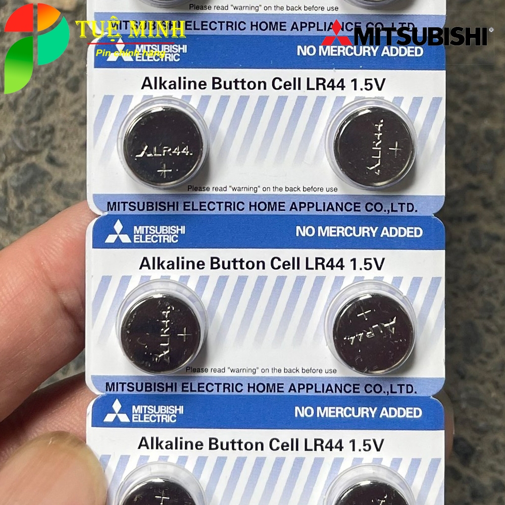VỈ 10 VIÊN Pin LR44, AG13, LR1154, AG10, LR1130 mitsubishi, pin đồ chơi, pin đồng hồ, pin máy tính Casio