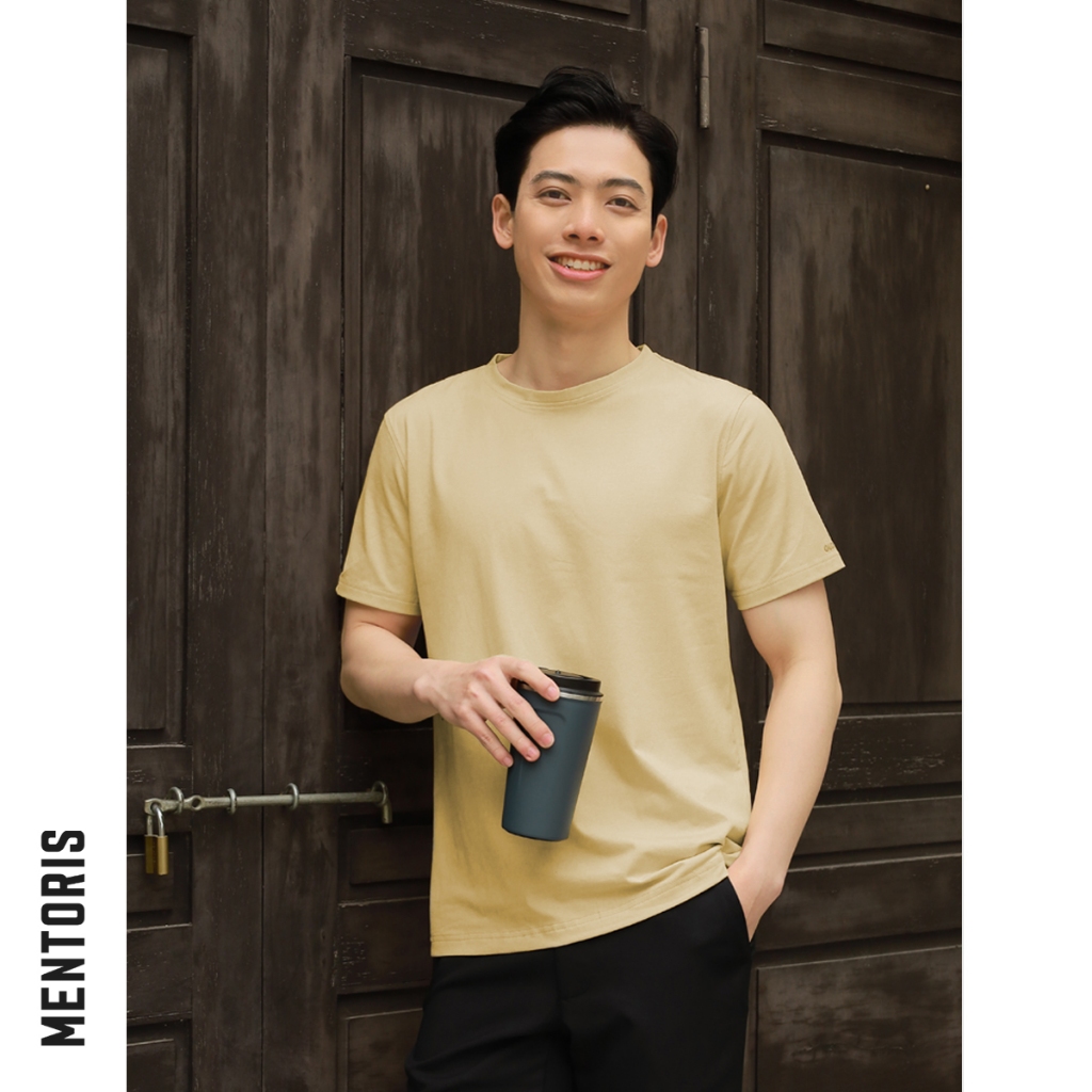 Áo thun cotton nam Mentoris mẫu phông trơn co giãn 4 chiều,chất liệu mềm mịn, form Regularfit,trẻ trung năng động MTS01