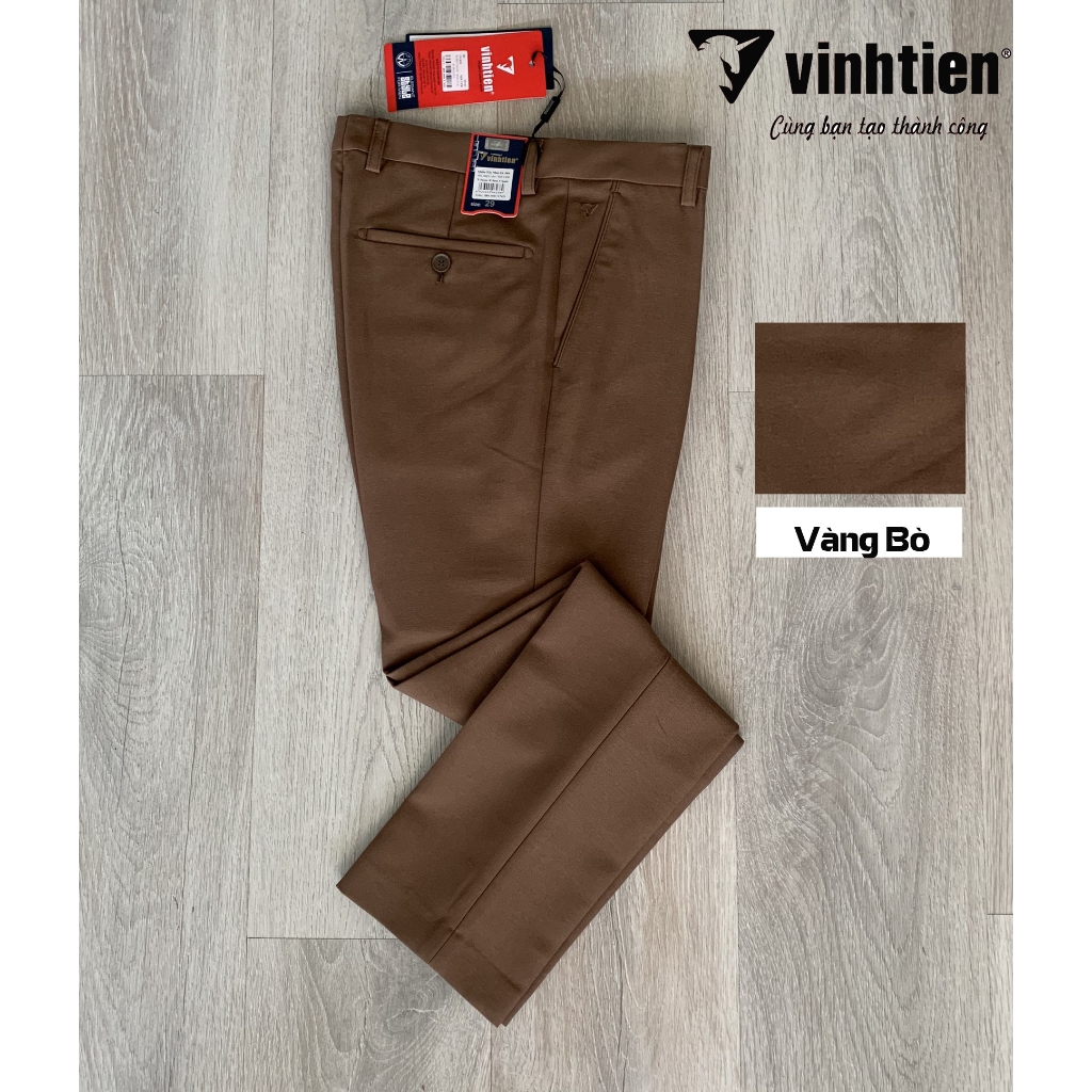 Quần Tây Nam Dáng Slimfit Vĩnh Tiến Màu Bò C078 19.3