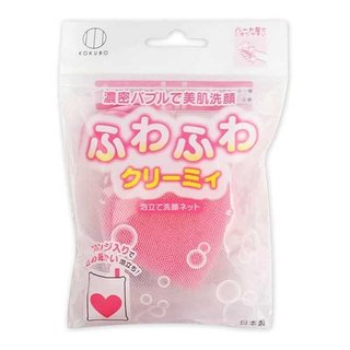 Lưới rửa mặt tạo bọt hình trái tim kokubo - giúp tạo bọt sữa rửa mặt