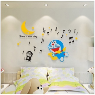 Tranh Dán Tường Mica 3D Hoạt Hình  - trang trí phòng khách, phòng ngủ, quán cafe, trà sữa, phòng chơi cho bé