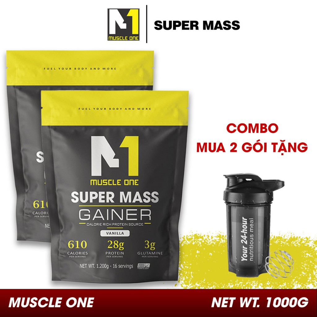 Sữa Tăng Cân Tăng Cơ Super Mass Muscle One - Túi 1.2kg - Tăng Cân Nhanh