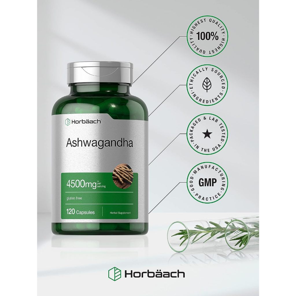 Viên uống nhân sâm Ấn Độ Ashwagandha 4500mg Horbaach