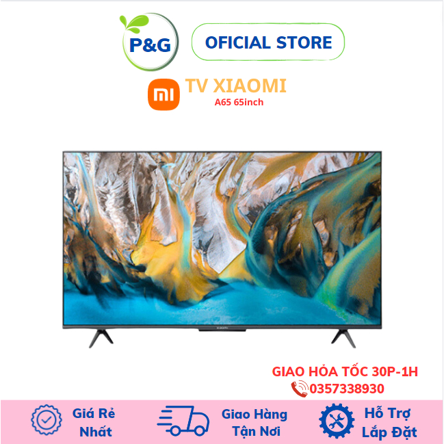 Smart Tivi Xiaomi A65 65inch siêu mỏng, màn hình HD siêu nét