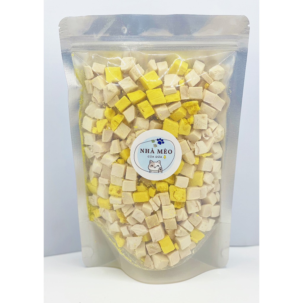 Gà viên mix phô mai tăng nọng, tăng cân nặng cho thú cưng - không gia vị - không chất bảo quản