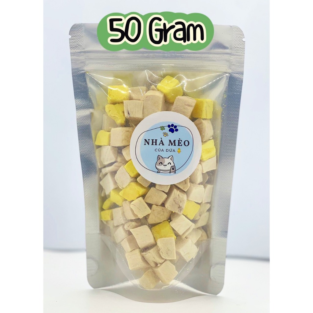 Gà viên mix phô mai tăng nọng, tăng cân nặng cho thú cưng - không gia vị - không chất bảo quản