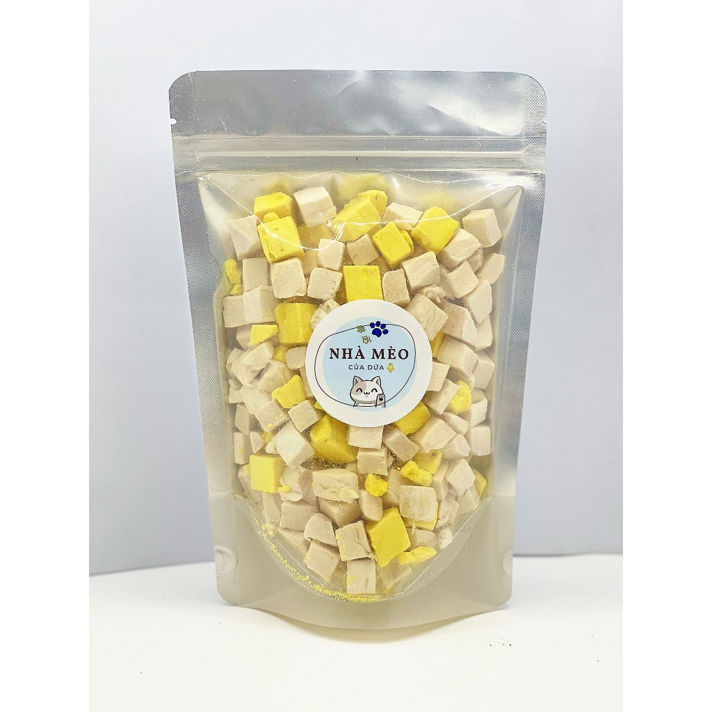 Gà viên mix phô mai tăng nọng, tăng cân nặng cho thú cưng - không gia vị - không chất bảo quản