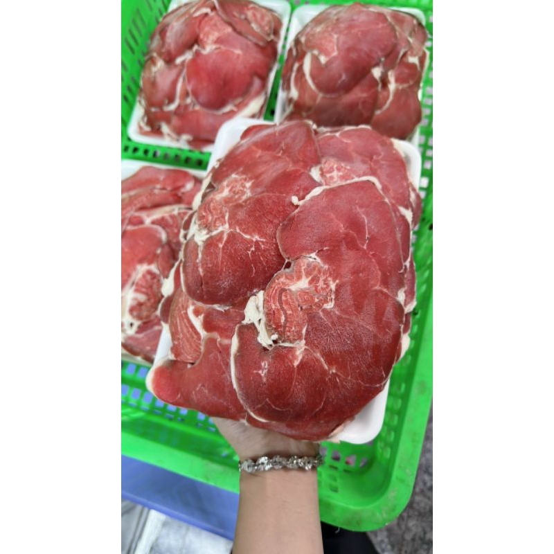 Bắp bò nhập khẩu cắt lát, thịt mềm thích hợp nhúng lẩu/nướng/né