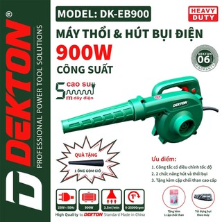 Máy thổi hút bụi điện dekton dk-eb900 công suất 900w có chỉnh tốc độ lõi đồng