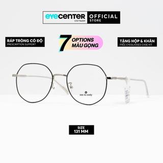Gọng kính cận nữ chính hãng ZAC & CODY mắt tròn cạnh kim loại chống gỉ C14-S by Eye Center Vietnam