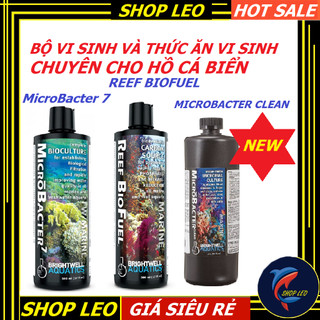 Vi sinh microbacter 7, thức ăn vi sinh reef biofuel và vi sinh microbacter clean cho hồ cá biển, bể nước mặn