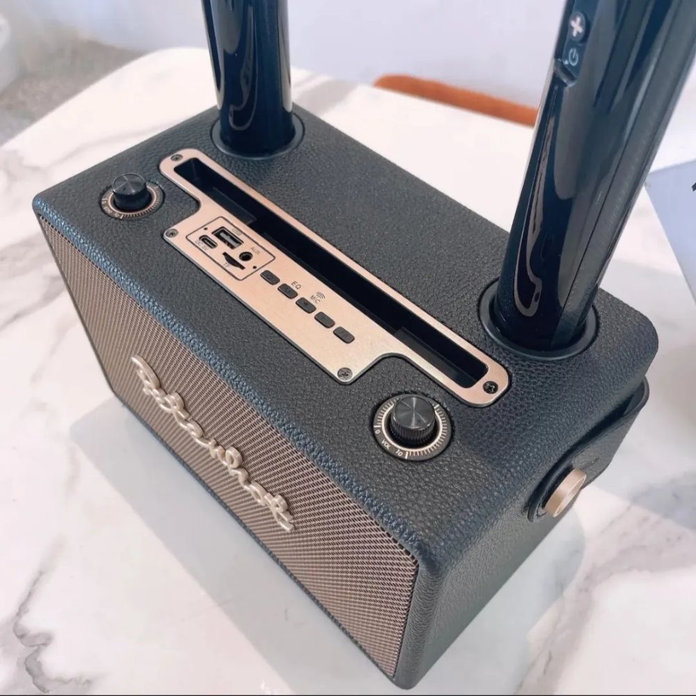 Loa Bluetooth Peterhot A108W - A106W, Loa Karaoke Không Dây Kèm 2 Mic Hát Cực Hay , Bass Cực Mạnh xách tay - BH 12 Tháng