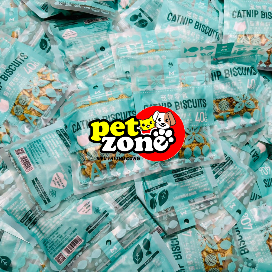 Bánh quy cá catnip cho mèo 40g - Bánh thưởng tiêu búi lông cho mèo