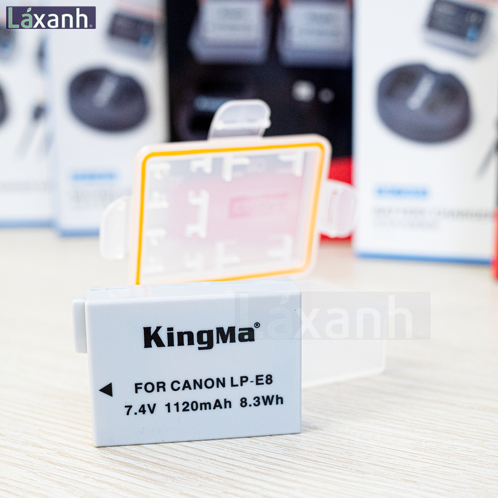 Bộ pin sạc Type-C Canon LP-E8 LPE8 Canon EOS 550D 600D 650D 700D Kiss X4 X5 X6 X7i Rebel T2i T3 T4 T5 hãng Kingma