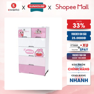 Tủ nhựa trẻ em 5 và 6 ngăn Happy Kids Sunhouse