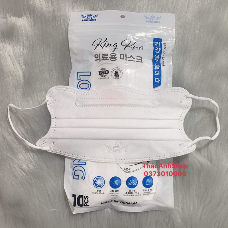 Thùng 100 Chiếc Khẩu Trang Cua Long Hưng Kháng Khuẩn