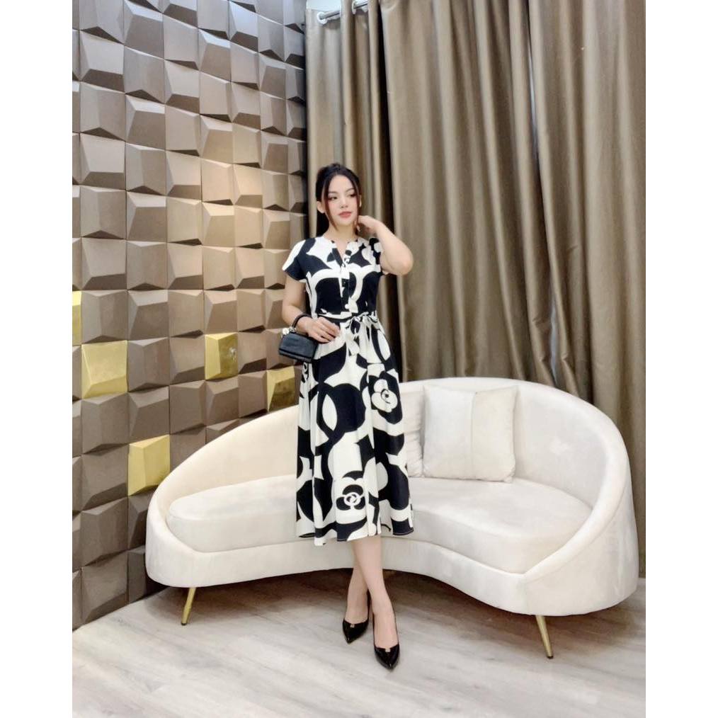 Váy lụa mịn mát không nhăn - v108