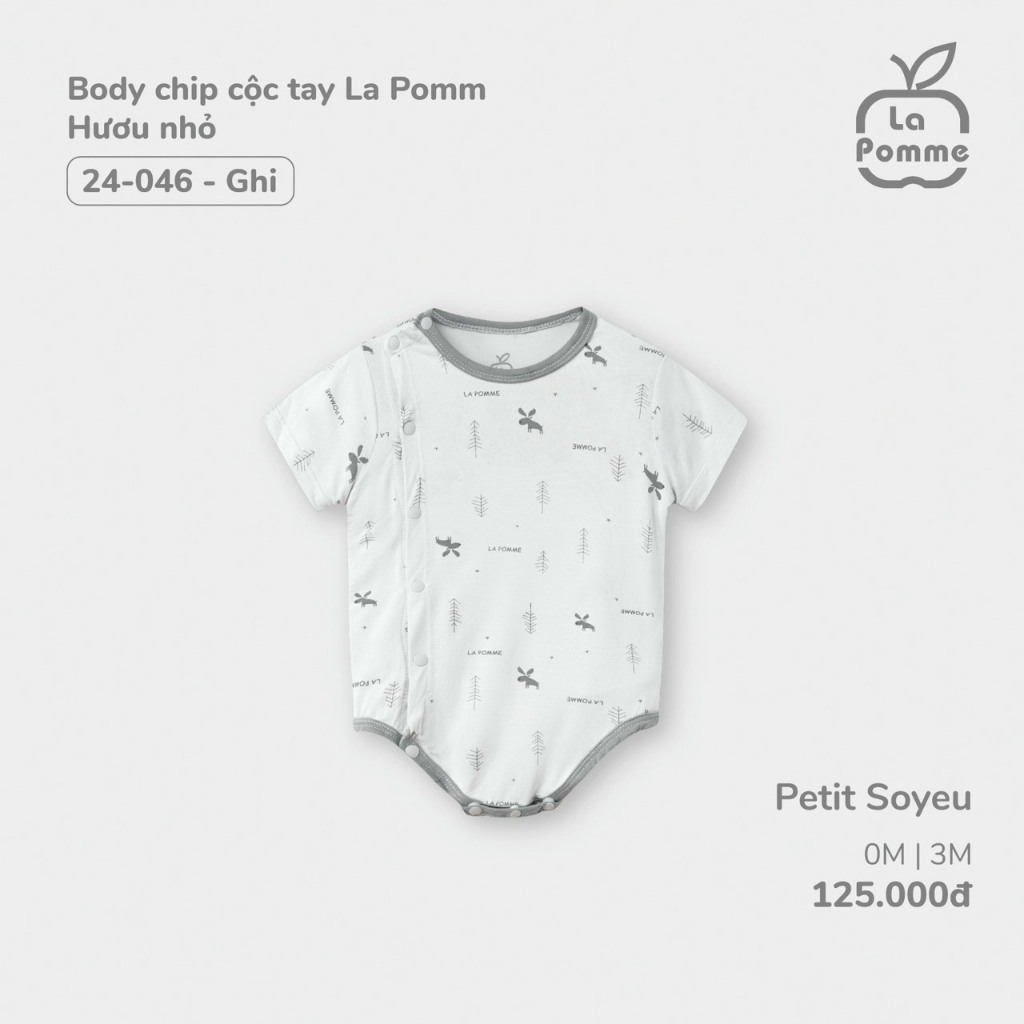 Body chip liền dài tay ngắn tay La Pomme mẫu mới mềm mịn, an toàn cho bé sơ sinh 25030 25035 25037 25004 23004 25046 240