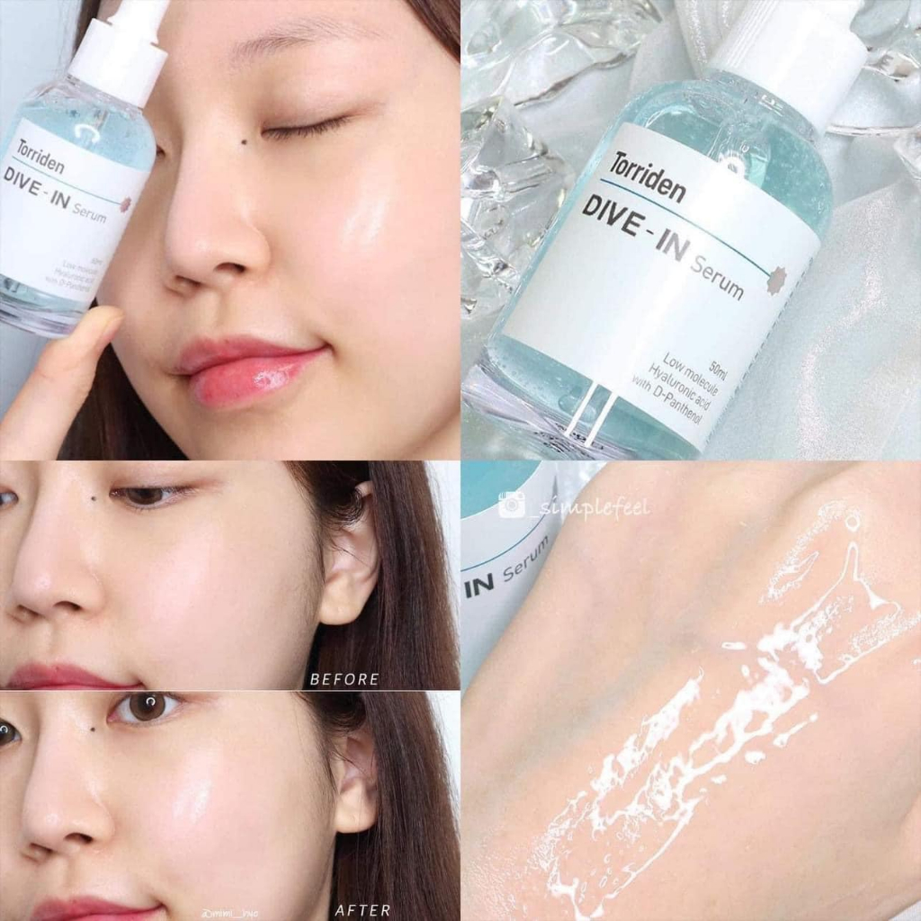 Tinh chất cấp nước TORRIDEN DIVE-IN Serum Hyaluronic dưỡng ẩm phục hổi dưỡng da bóng khỏe 50ml - Mibebe