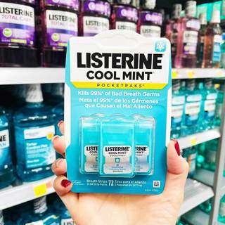 Phim ngậm thơm miệng Listerine Cool Mint PocketPaks, 3 x 24 miếng