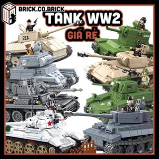Xe Tăng Quân Đội Bọc Thép Bộ Đồ Chơi Mô Hình Tank Xám Thế Chiến Army War 66005