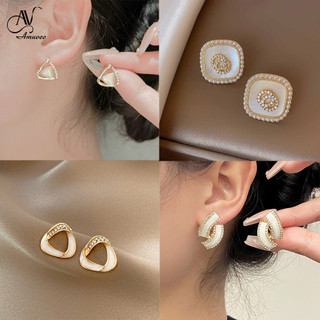  Hoa tai AMUVEO hợp kim đính đá sang trọng, quyến rũ, phong cách Hàn Quốc HT-07