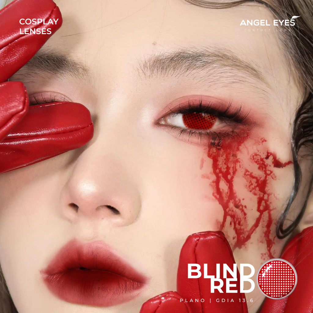 Lens Cosplay thương hiệu Angel Eyes nhiều mẫu hóa trang Đỏ, Trắng, Mù